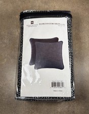 HiEnd Accents Hamilton Reversible Euro Pillow Sham 27" Black White Houndstooth