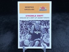 STROMILE SWIFT 2001-02 FLEER PLATINUM #205 BASE ROOKIE CARD / MEMPHIS GRIZZLIES. rookie card picture