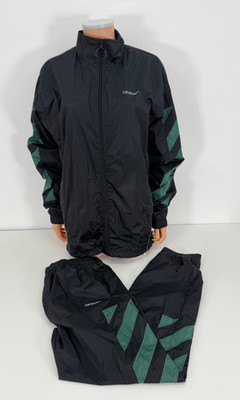 off white virgil abloh 2x Piece Trainingsanzug L Large Black & Green Jacke & Hose