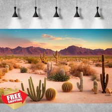 Desert Terrarium Background 36x24in Arid Sahara Hot Desert Vinyl Aquarium