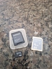 lot of 2, 1 Sandisk, SDSDQAB-004G, 4GB microSD Card, 3V/3.3V  1 Samsung