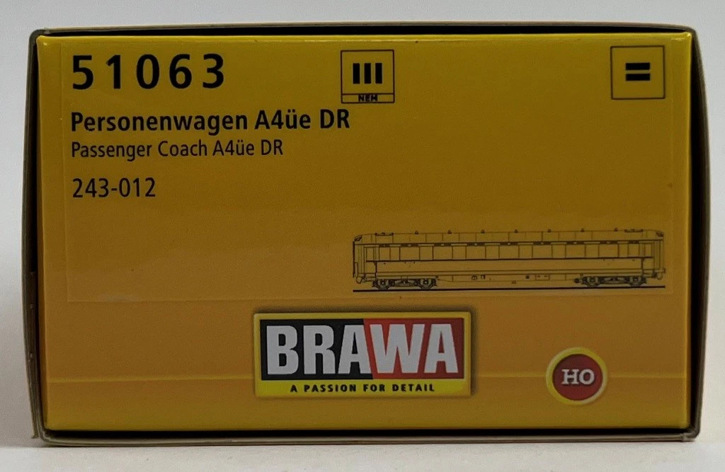 Brawa 51063 H0 Personenwagen A4üe  243-012  Ep. III DR
