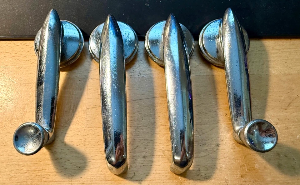 Mercury 1949-50 interior manijas de puerta bielas de ventana resto varilla circa años 40 50 merc Foto 2 de 4