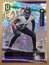 PATRICK ONWUASOR #44 2019 Panini Unparalleled Football IMPACT RC 36/75 RAVENS