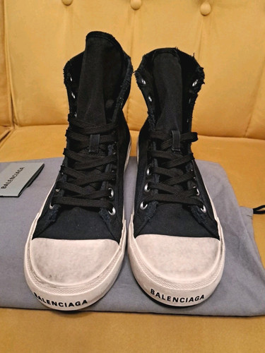 Balenciaga Paris High Top Sneaker Men's 44 Navy Black