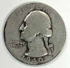 1940-D Washington Silver Quarter