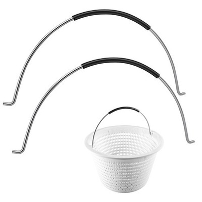 JTJEI 2Pcs Pool Skimmer Basket Replacement Handle, Stainless Steel