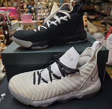 NIKE LEBRON XVI (GS) EQUALITY US SZ 6.5Y WHITE /BLACK AQ2465 100 Size 6.5 - Nike LeBron 16 Equality - Black White for sale  main image 3