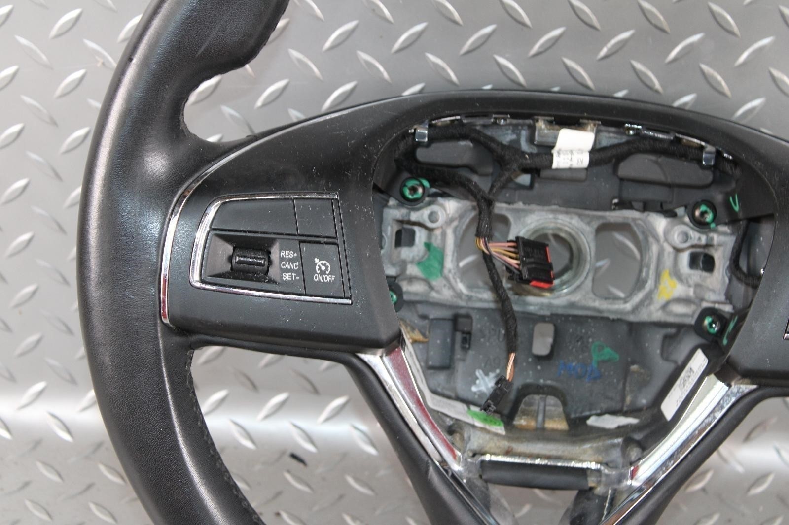 14-17 GHIBLI Black Leather Steering Wheel Chrome Trim Radio Cruise Factory OEM