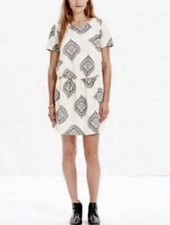 NWOT MADEWELL DROP WAIST PAISLEY DRESS Bohemian Retro Minimalist Mini Size XS.