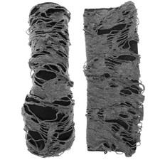 Goth Fingerless Gloves Halloween Costume Black Elbow Length Punk for