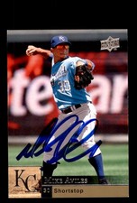 Signed Baseball Card Auto 2009 Upper Deck #163 Mike Aviles Kansas City Royals