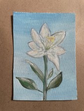 White Lily (Art by MZ) Women's ACEO