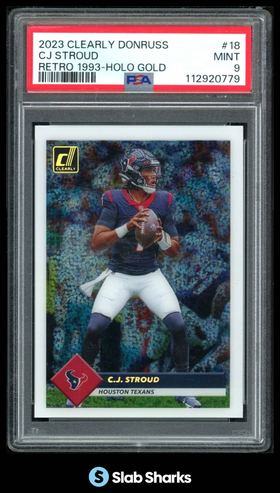 CJ Stroud Panini Clearly Donruss Clearly Retro 1993 #18 Holo Gold