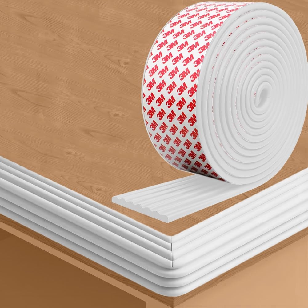 Protection de bord de table autocollante 2 m profilé de mousse premium de 8 cm