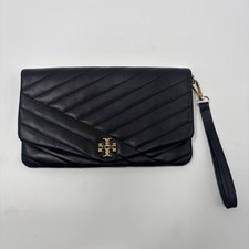 Tory Burch Kira Chevron clutch black lambskin Read Description