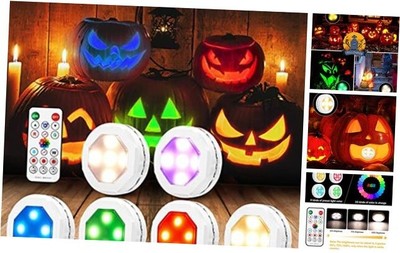 Litake Halloween Pumpkin Lights, Color Changing Jack-O-Lantern Lights with 