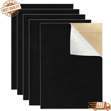 5PCS Self Adhesive Felt Sheet - Black Felt Sheets with Adhesive Backing for Draw