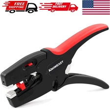 User-Friendly 2-in-1 Wire Stripper for Professionals and DIYers - Red Design
