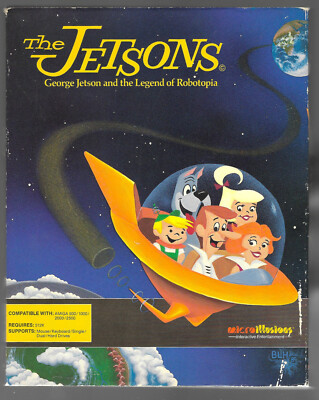 The Jetsons + The Legend of Robotopia 1989 Amiga Vintage Computer Game w/floppys