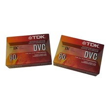 TDK DVC Mini-DV 60 2-Pack Blank Tapes Digital Video Cassettes DVC60 BRAND NEW