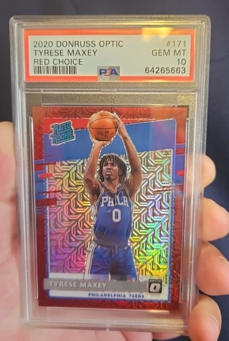 2020 Donruss Optic Tyrese Maxey RC Red Choice /88 #171 PSA 10 GEM MINT