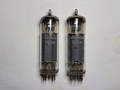 Siemens EL84 6BQ5 Matched Pair - Munich 1960 rX3 - NOS