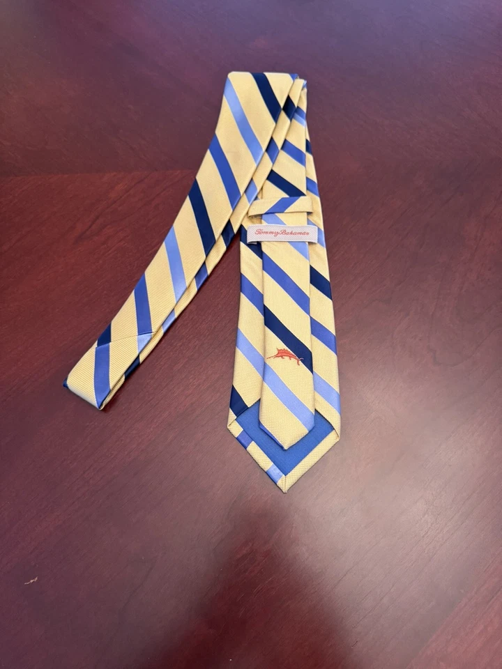 🌴 Lote de 5 corbatas de seda Tommy Bahama - ¡Diseños tropicales, cuadros y rayas! 🌴 Foto 3 de 4