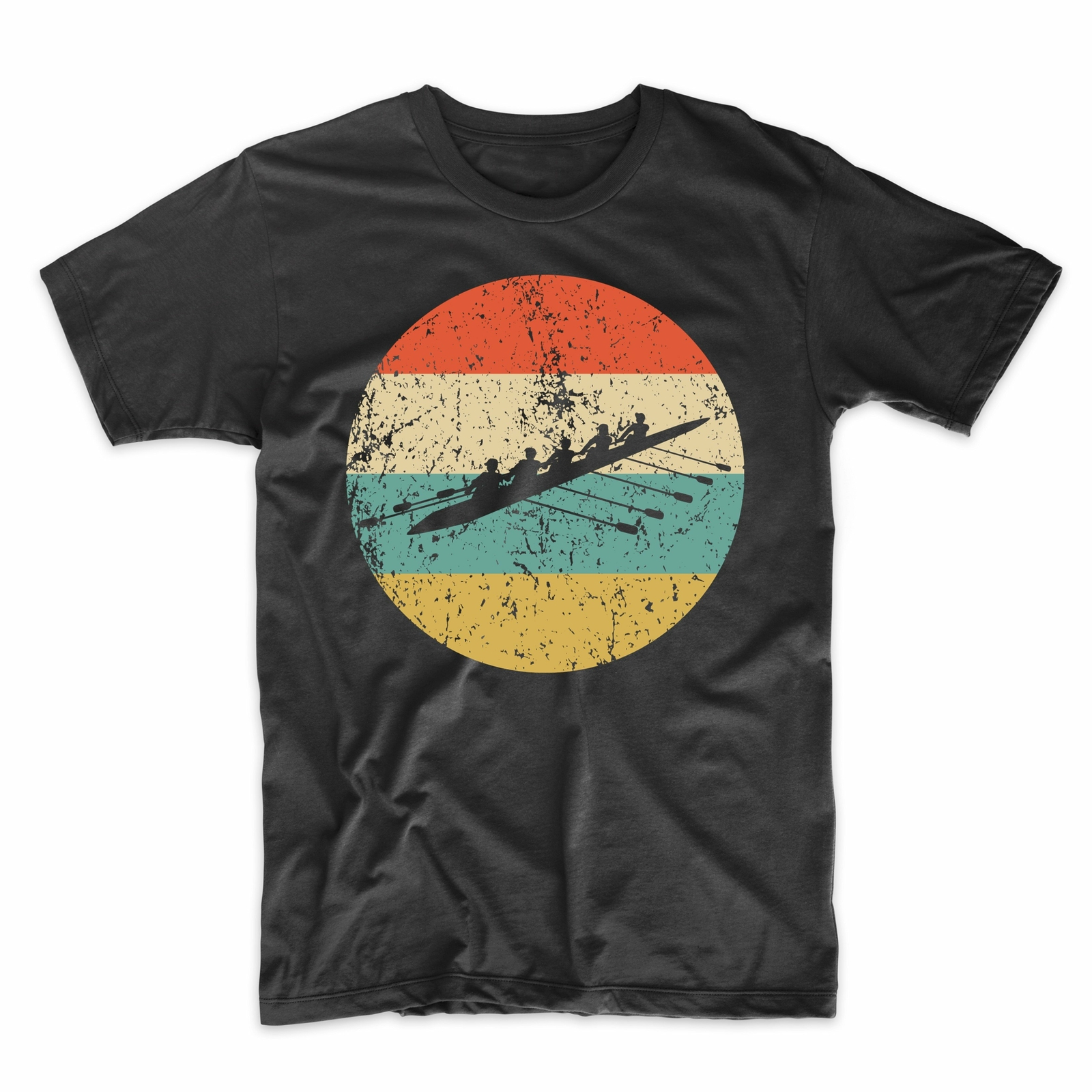 FILA T Shirt Crew Team Maglietta Crew Boat Rowing Silhouette Retro Vogatore