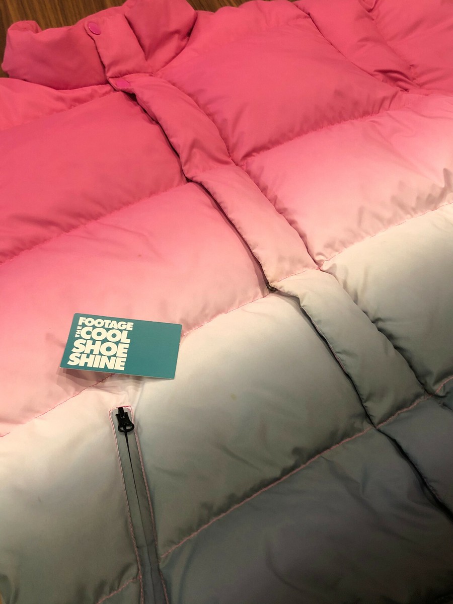 シュプリーム 2018SS グラデーション パフィージャケット M 2018 SS18 SUPREME GRADIENT PUFFY JACKET BUBBLE BOX LOGO PINK WHITE