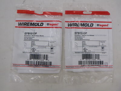 2 Pack Legrand Wiremold EFB10-DP Series Floor Boxes Duplex Device Plate White