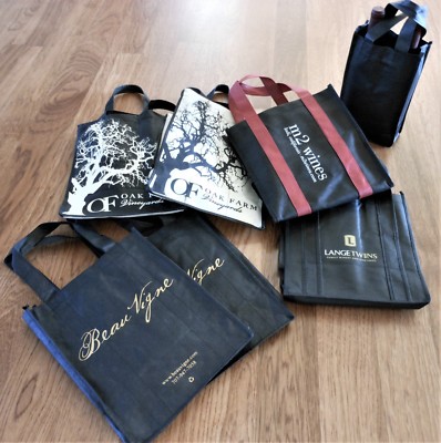 Napa ~ Lodi Wine Regions Fabric Tote Carrier Bags Beau Vigne M2 Oak Farm Lange 