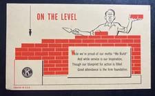 Mint Usa Advertising Picture Postcard PPC On The Level Kiwanis