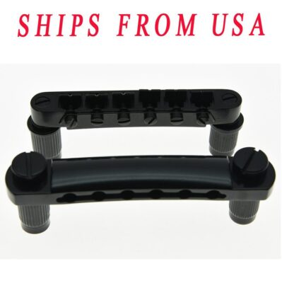 #ad #ad Black LP Guitar Tune o matic Bridge with Tailpiece fits Les Paul $15.99