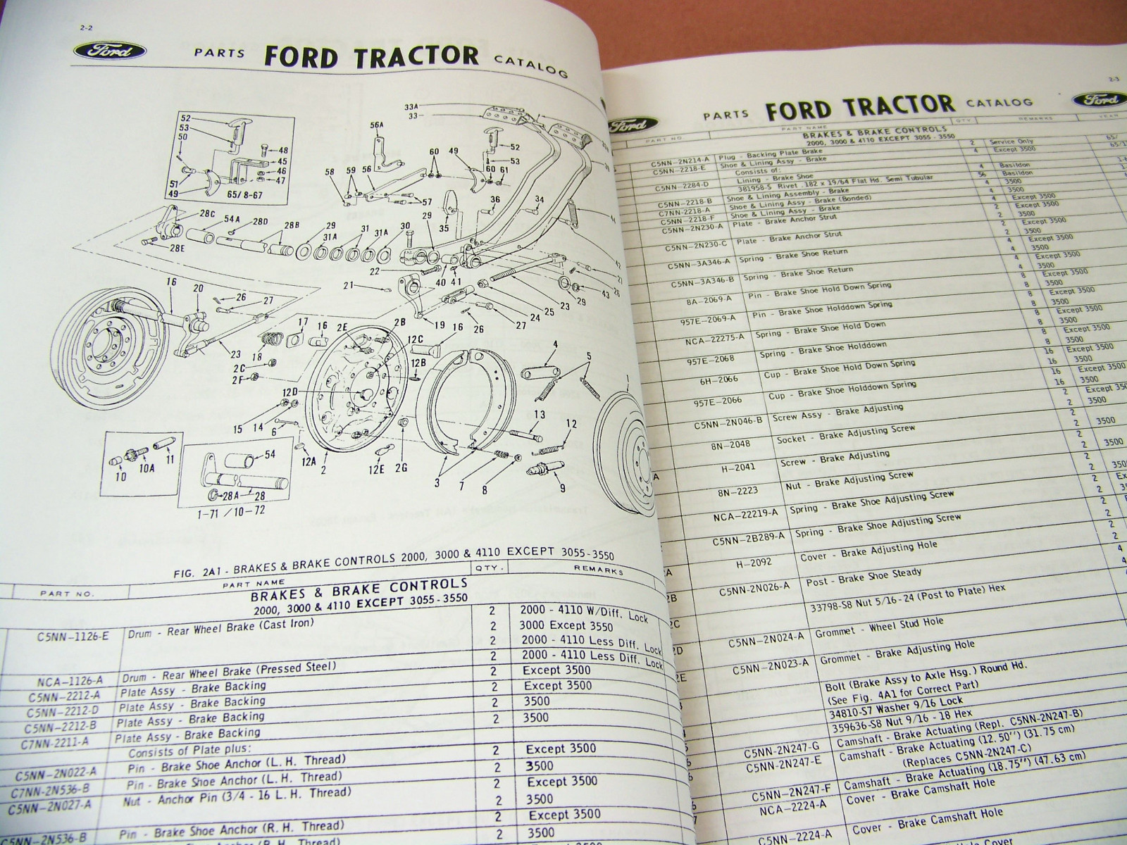 Ford 3400 3500 4400 4500 Industrial Loader Backhoe Tractor Parts Manual