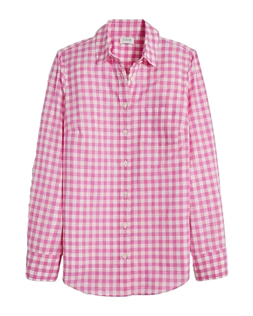 J.CREW Cotton Plaid Tops for Women