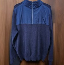 Vineyard Vines Sweater Mens Blue 1/4 Zip Merino Wool Blend Pullover Medium