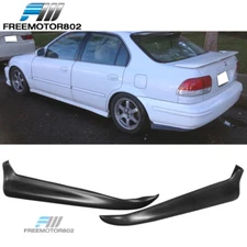 Fits 96-98 Honda Civic PU Rear Bumper Lip Side Aprons Winglet Canards JDM Style