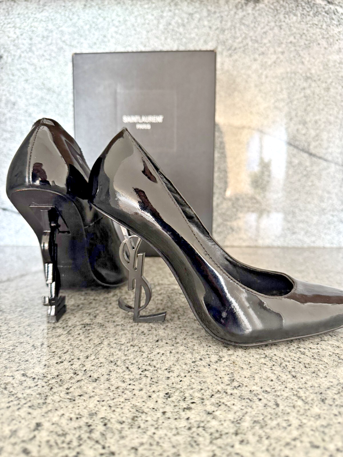 Scarpe con tacco YSL Yves Saint Laurent Opyum décolleté taglia 35 US 5 tacco IN SCATOLA