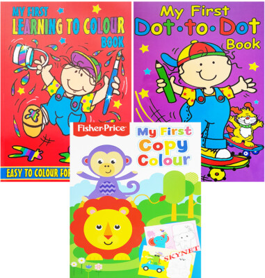 Childrens MY FIRST LEARNING TO COLOUR Colouring Books Book Preschool Toddlers