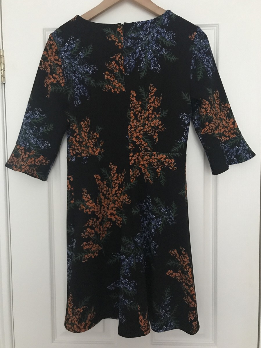 TOKITO MYER black, orange, blue floral dress, size Australia