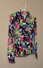NWT Tommy Bahama 1/4 Zip Floral/ Tropical Long Sleeve Pullover XS Shirt NWT