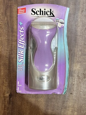 Schick Silk Effects Plus  1 Razor 2 Blades  & Shower Hanger New Old Stock VT