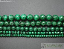 Grade AAA Natural Malachite Gemstone Round Beads 4mm 6mm 8mm 10mm 12mm 15.5"