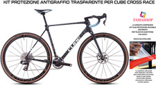 KIT PELLICOLA PROTEZIONE TRASPARENTE PER BICI  CUBE CROSS RACE CICLOCROSS