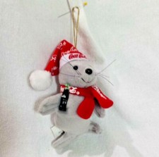 Coca Cola Plushie Ornament Seal 1998 w/ Red Scarf Cola Cap Christmas Holiday
