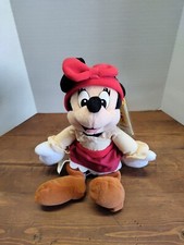 DISNEY WORLD 9" PIRATE MINNIE MOUSE BEAN BAG OUTFIT STUFFED PLUSH TOY PLAY DOLL