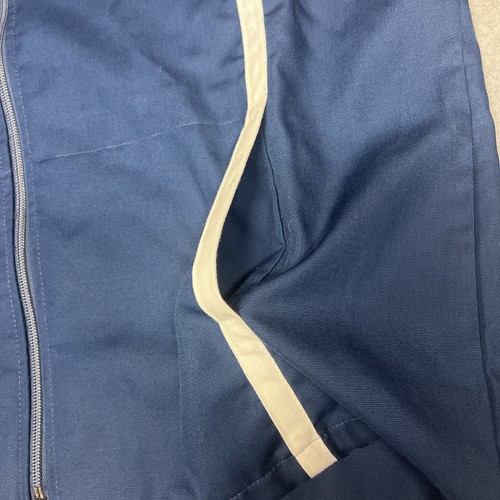 Vintage Work Shirt Mens Large XL Full Zip Bowling Style Retro 70s Cali Blue - Picture 3 of 9