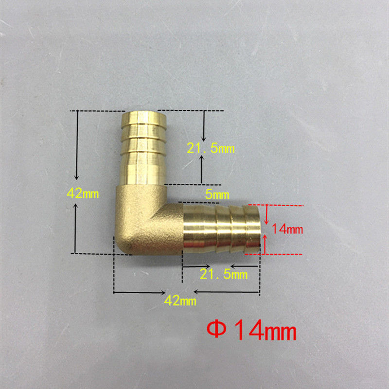 Barb Fitting Reducer Brass 90 Degree BSP Male Elbow Barb Hosetail Connector - Fuel, Gas, Air Fitting Adaptor Pneumatic Brass Elbow - Foto 2