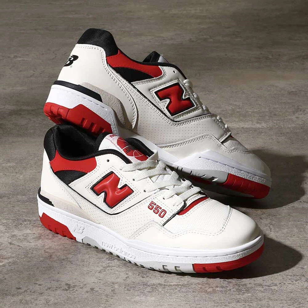 New Balance 550 White Red Shoes